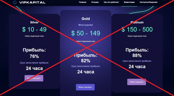 VIPkapital — высокодоходные инвестиции. Обзор проекта vipkapital.ru