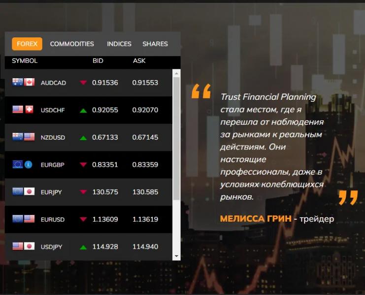 Trust Financial Planning - отзывы и разоблачение trust-financial-planning.com