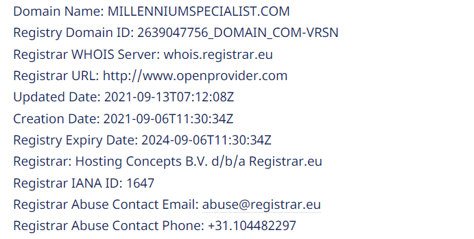 Вся информация о компании Millennium Specialist