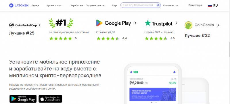 Latoken — Заработайте на передовых технологиях. Обзор биржи